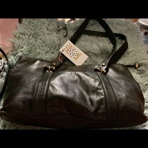 DKNY genuine black leather tote 👜 💕💋